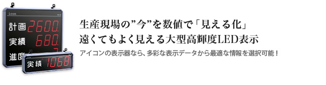 アイコンの表示器なら、多彩な表示データから最適な情報を選択可能！