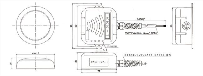 電池レス無線フットスイッチ　TRUE-1